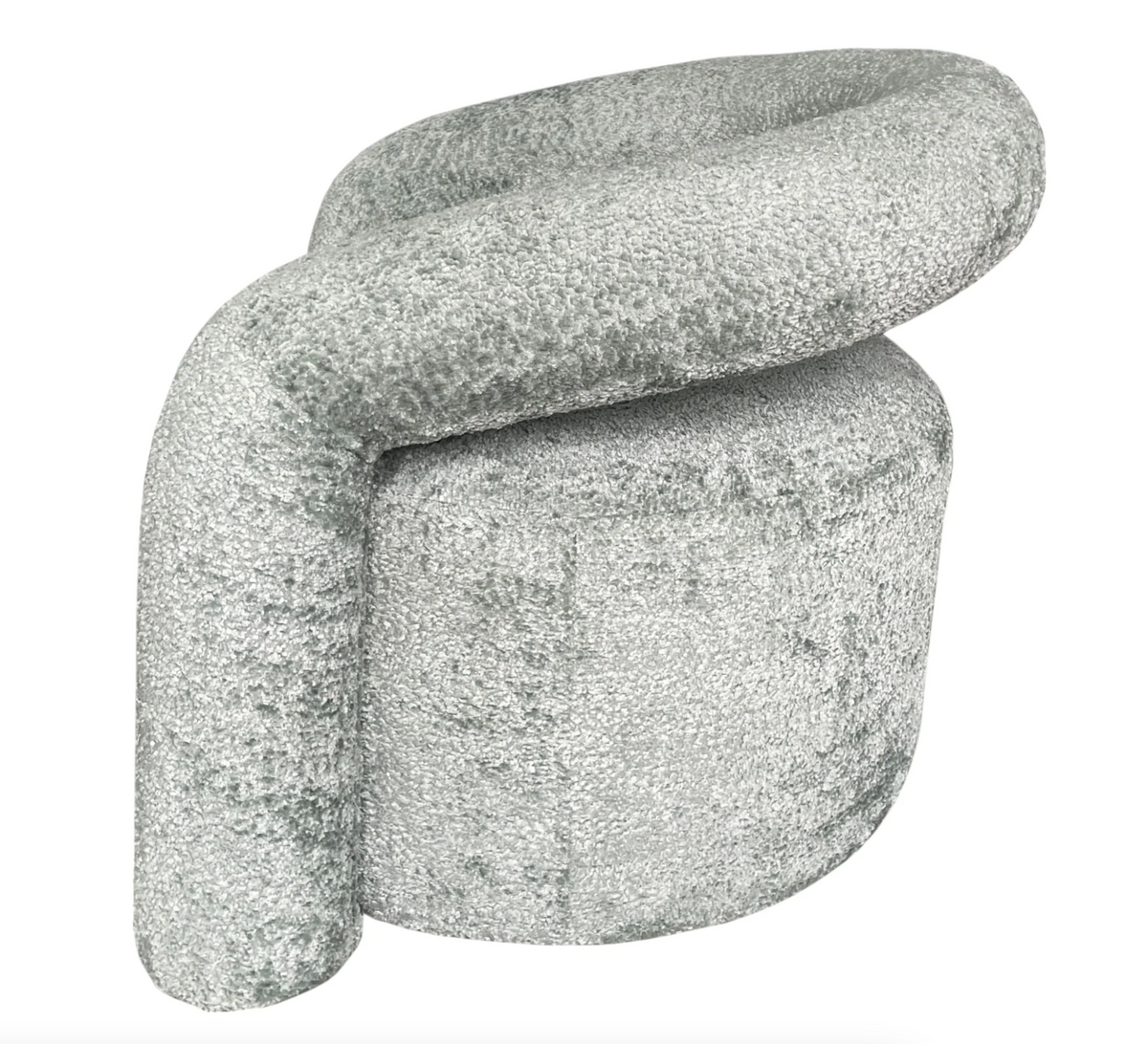 Velvet Boucle Occasional Chair - Sage