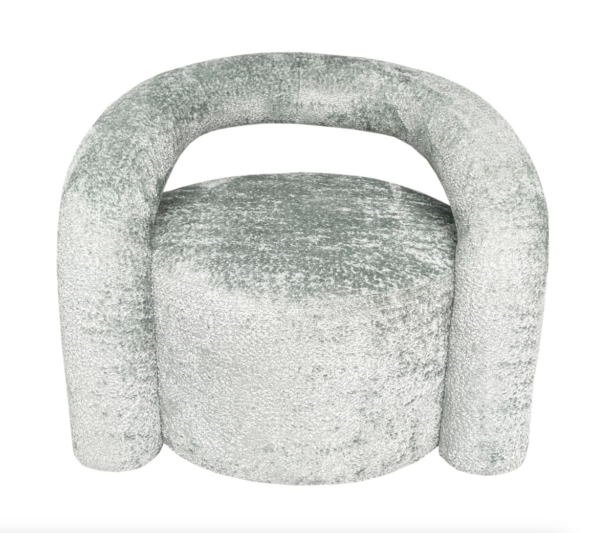 Velvet Boucle Occasional Chair - Sage