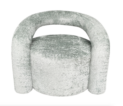 Velvet Boucle Occasional Chair - Sage