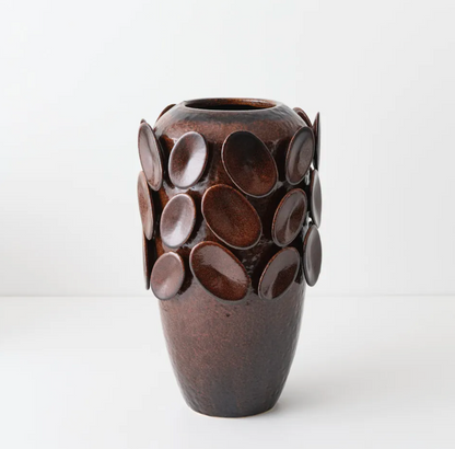 Olavo Tall Vase - Chocolate Brown