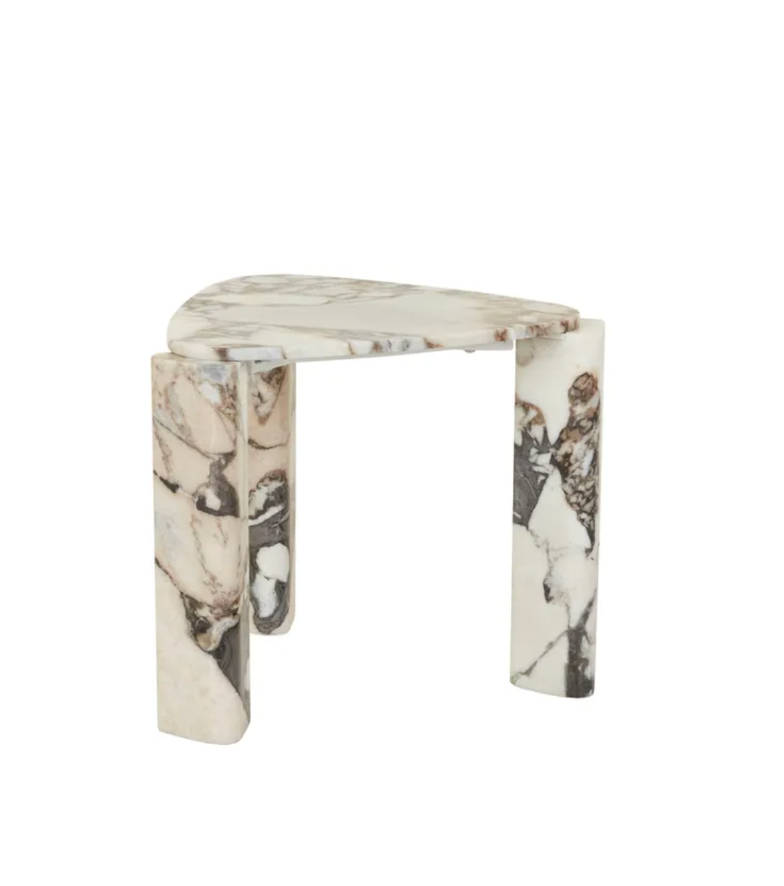 Triangular Marble Side Table