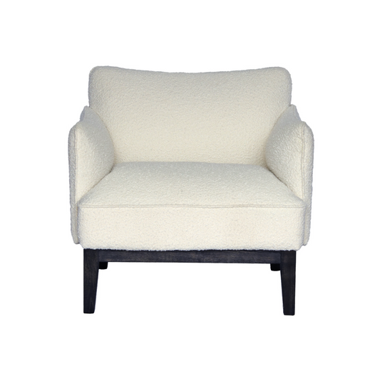 Ivory Boucle Armchair