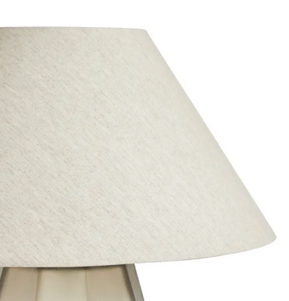 Drum Table Lamp - Olive/Natural