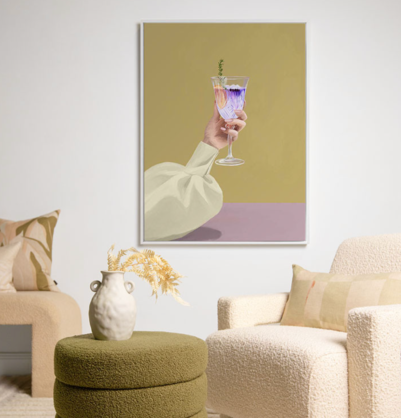 Purple Ink Gin Canvas Art Print