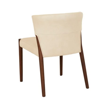 Upholstered Wingback with Oak Dining Chair