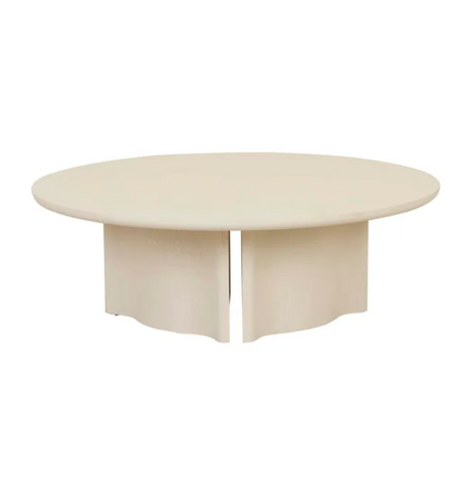 Sculptural Pillar Round Coffee Table