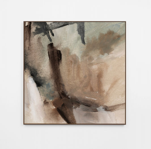 Hector Natural 2 Canvas Artwork - Walnut Frame