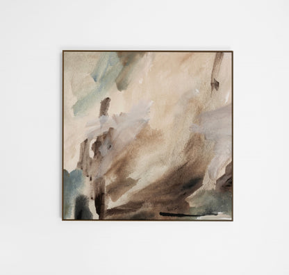 Hector Natural 1 Canvas Artwork - Walnut Frame