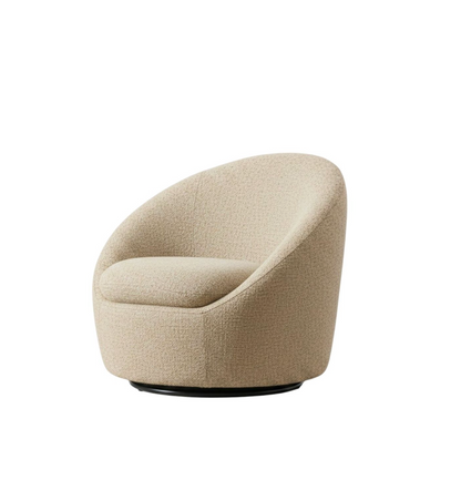 Plush Curved Swivel Chair