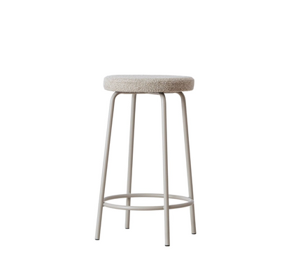 Round Leather Bar Stool