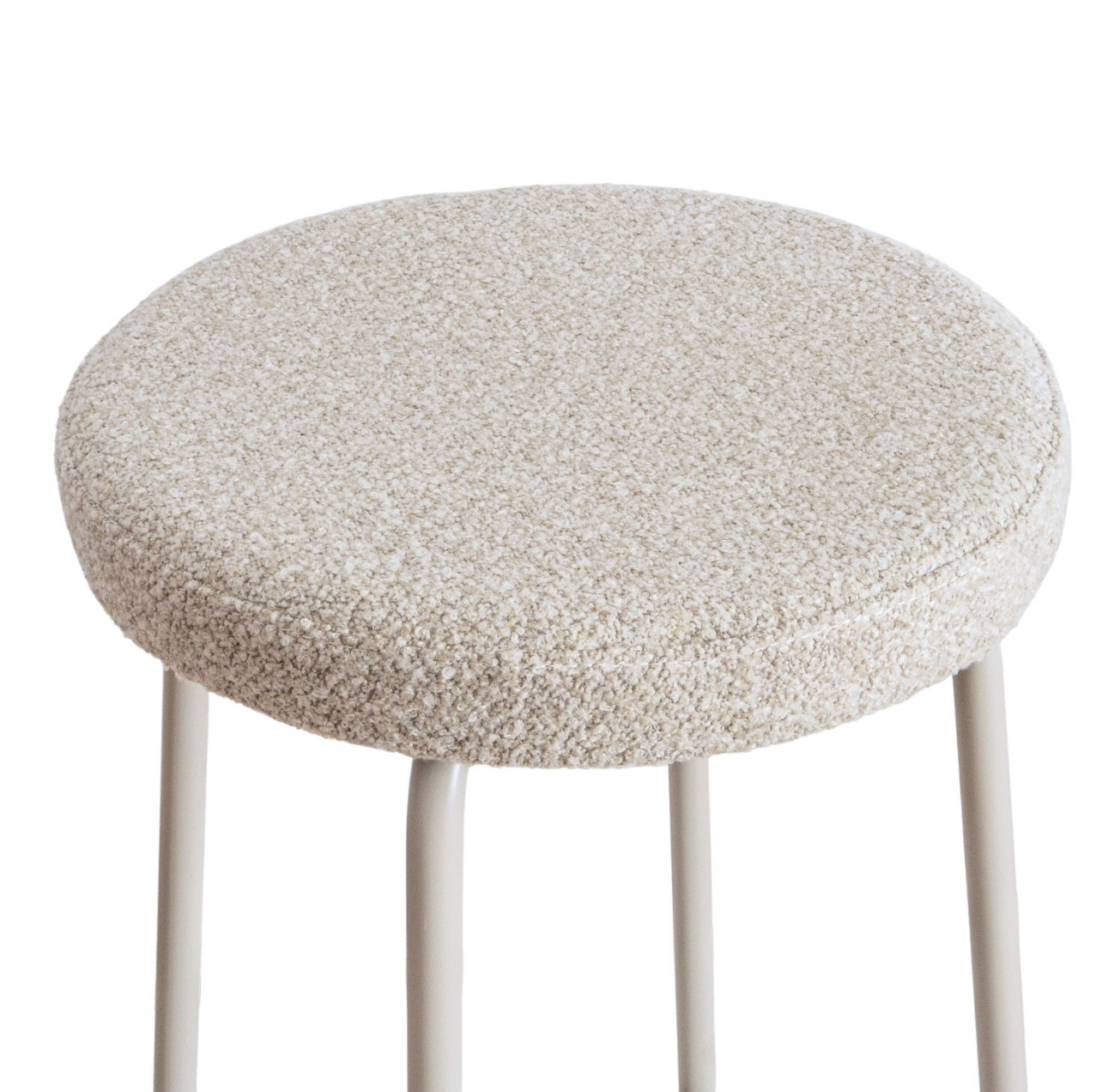 Round Leather Bar Stool