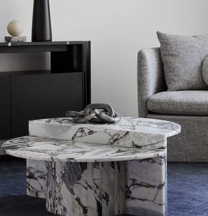 Marble Link Sculpture - Black Marble