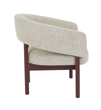 Plush Rounded Back Occasional Chair