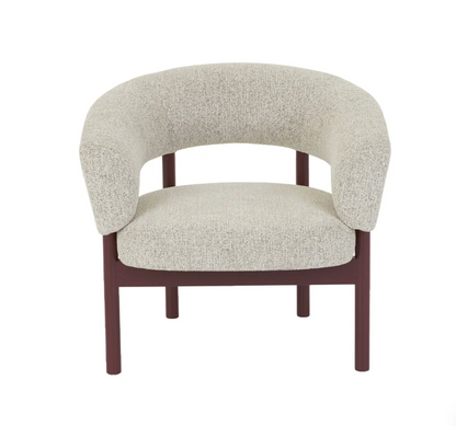 Plush Rounded Back Occasional Chair