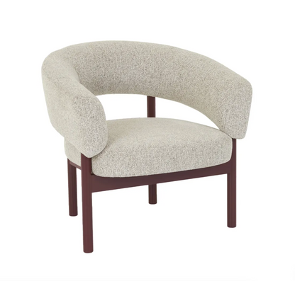Plush Rounded Back Occasional Chair