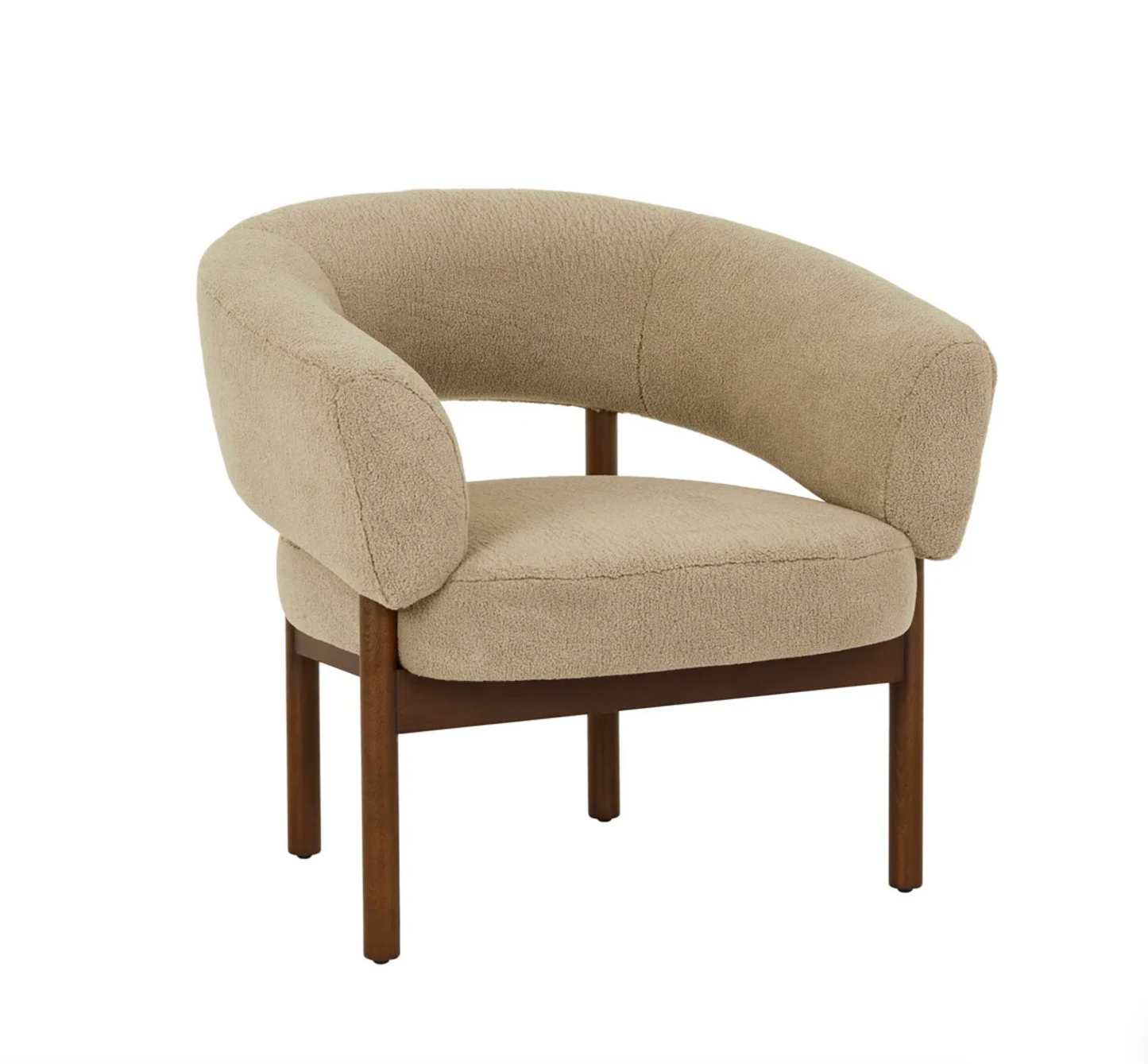 Plush Rounded Back Occasional Chair