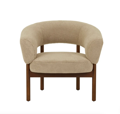Plush Rounded Back Occasional Chair