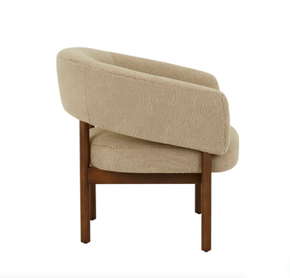 Plush Rounded Back Occasional Chair