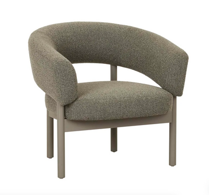 Plush Rounded Back Occasional Chair