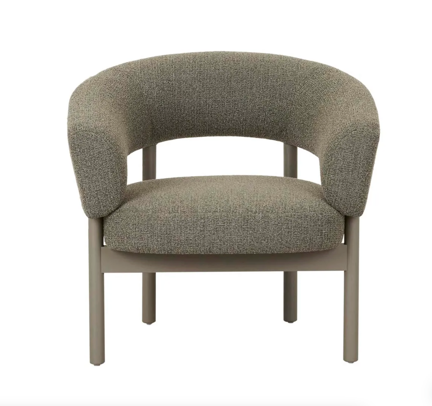 Plush Rounded Back Occasional Chair