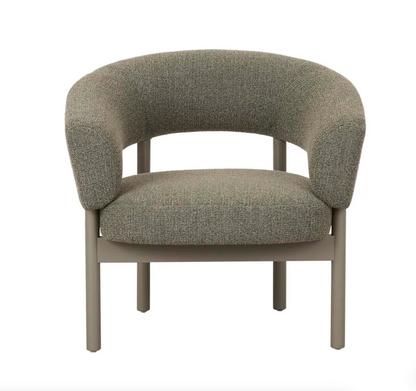 Plush Rounded Back Occasional Chair
