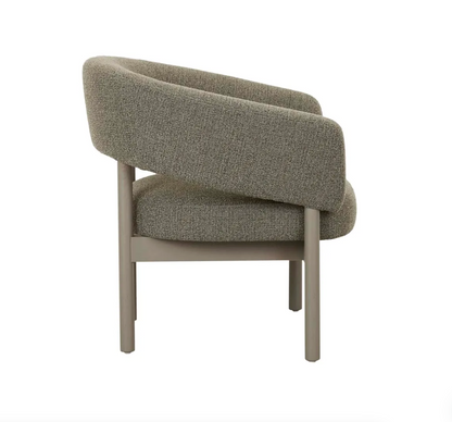 Plush Rounded Back Occasional Chair