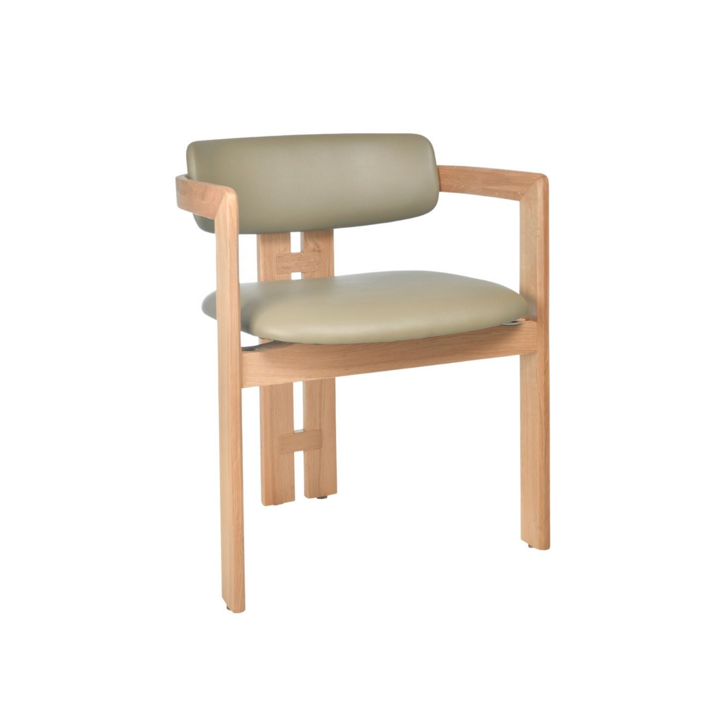 Rounded Backrest Oak Dining Chair