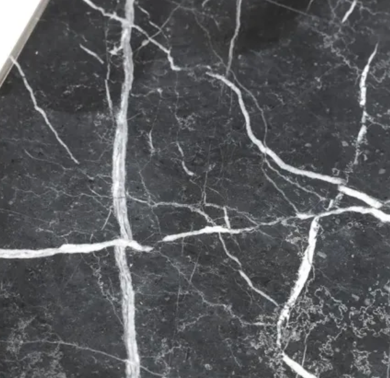 120XH80CM TIA VENEER CONSOLE W MARBLE TOP - BLACK