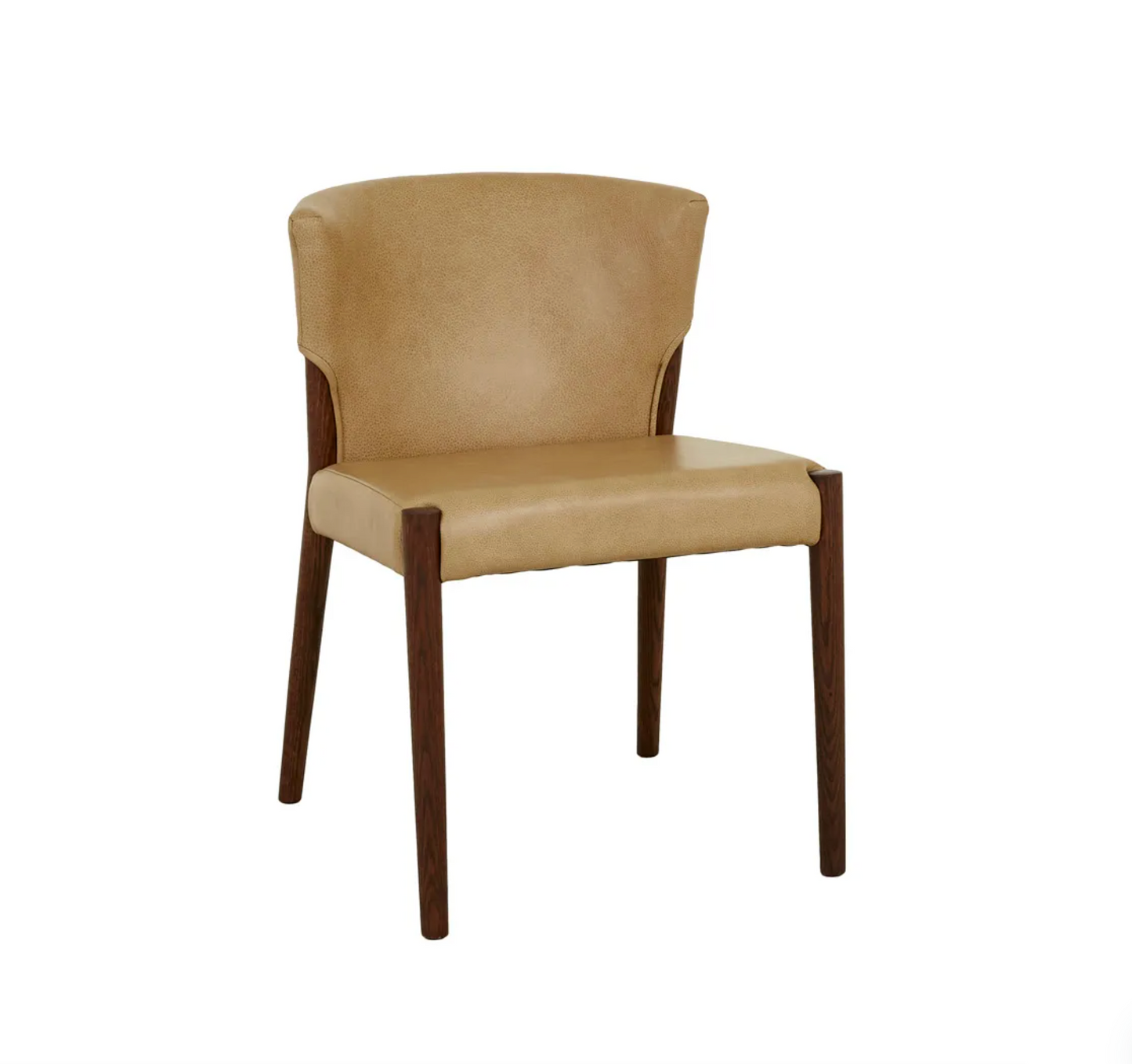 Upholstered Wingback with Oak Dining Chair