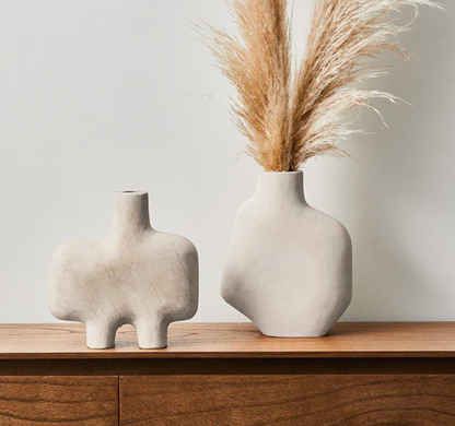 Pamela Irregular Vase 20x7.5x25cm Sandstone