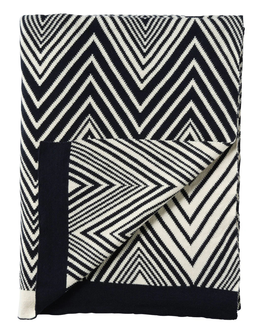 Herringbone Throw Ink Navy