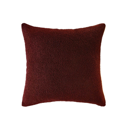 Mulled Burgundy Boucle Cushion with Feather Insert - 60x60cm