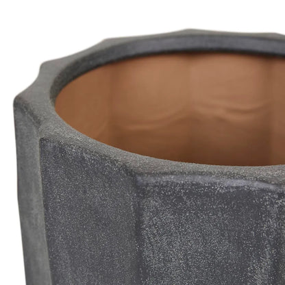 Flute Planter Set of 2 - Black/Sand