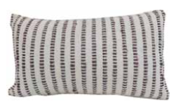 Grey embroidered lumber cushion