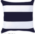 Outdoor Navy Stripe Square Cushion