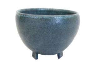 Blue Ceramic Bowl with Legs