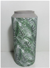 Leaf Patterned Cement Vase 300mm