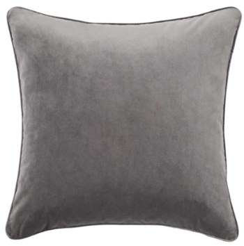 Grey Velvet Piped Cushion