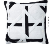Linen Black and White Strips Cushion