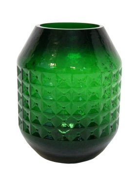 Emerald Green Glass Vase