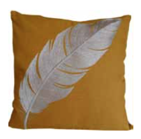 Ochre Feather Cushion