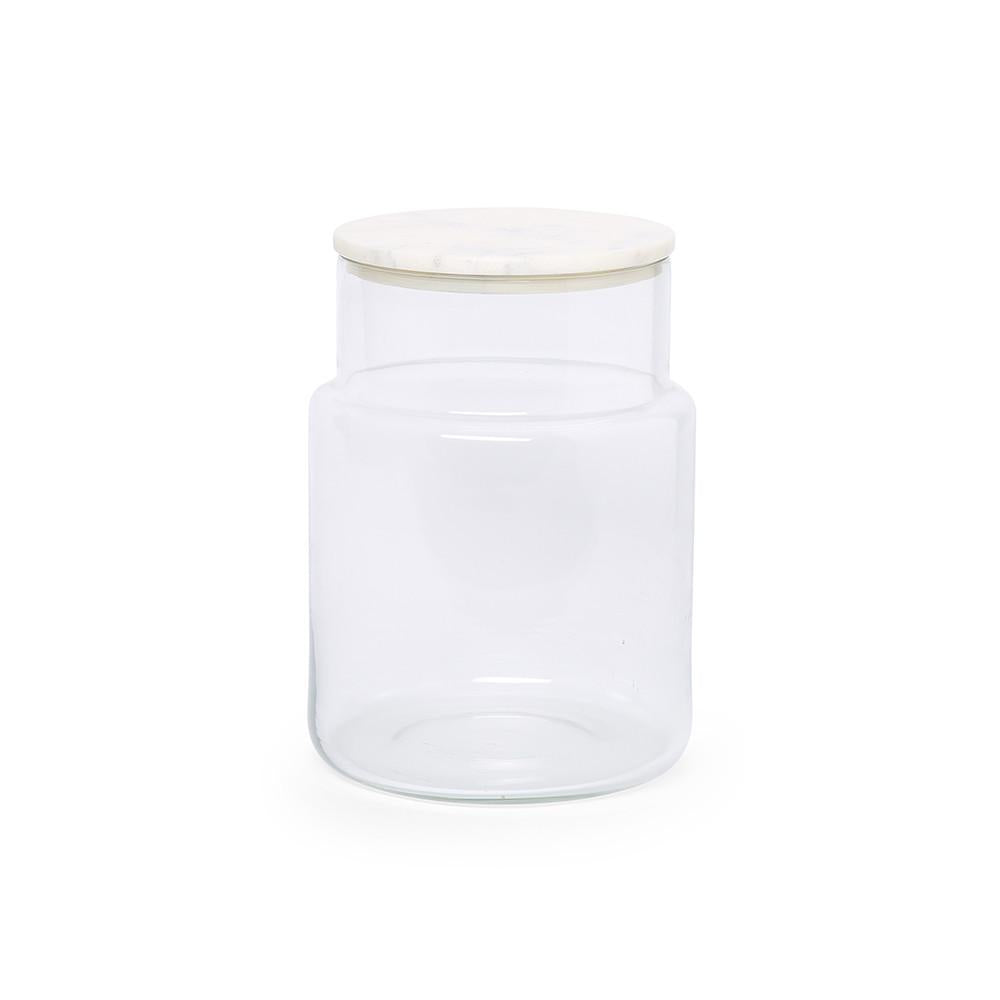 Blanc Jar with Marble Lid