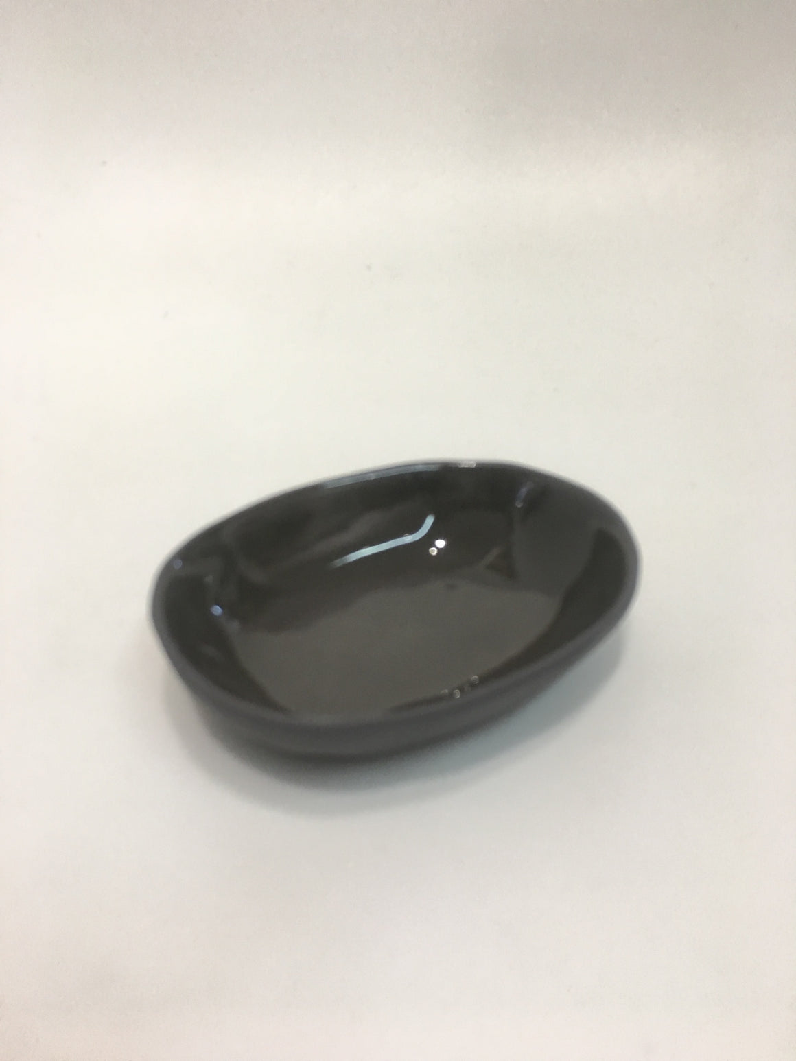 Ceramic Charcoal Oval Bowl