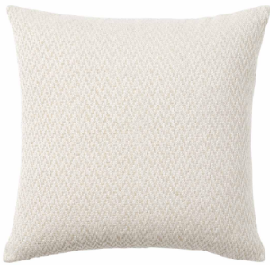 White/Sand Chevron Patterned Textured Cushion